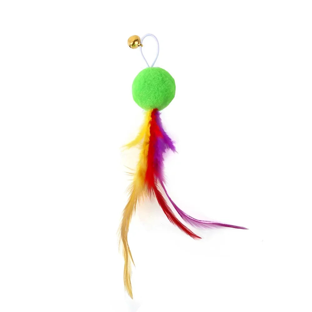 Recharges pour canne à chat — plumes, oiseaux, vers à grelot, balles – photo 39