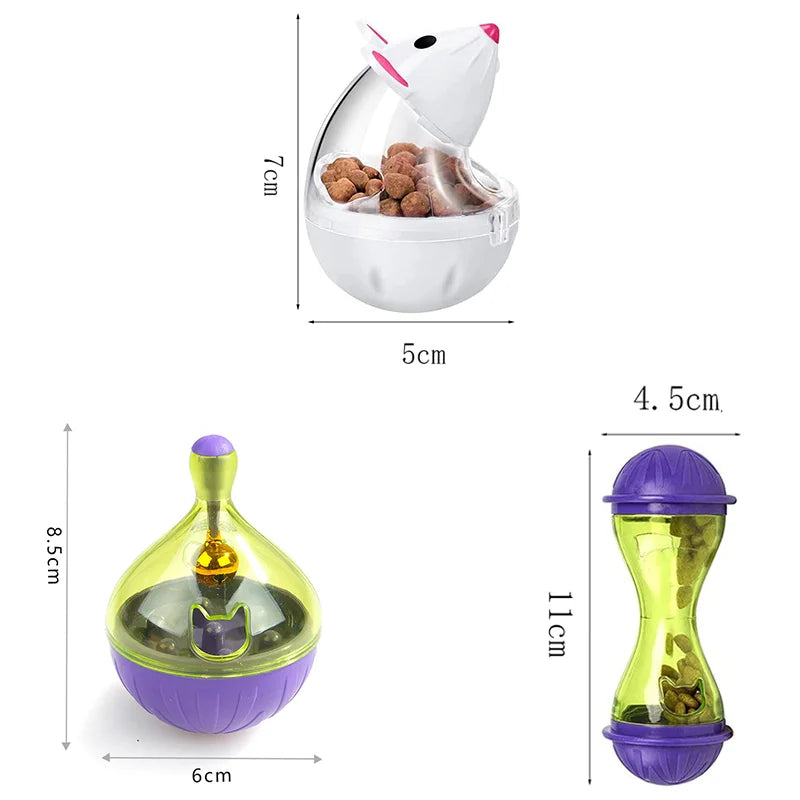 Balle distributrice de croquettes pour chat — culbuto souris – photo 2