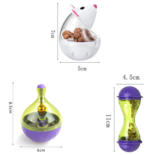 Balle distributrice de croquettes pour chat — culbuto souris – photo 2