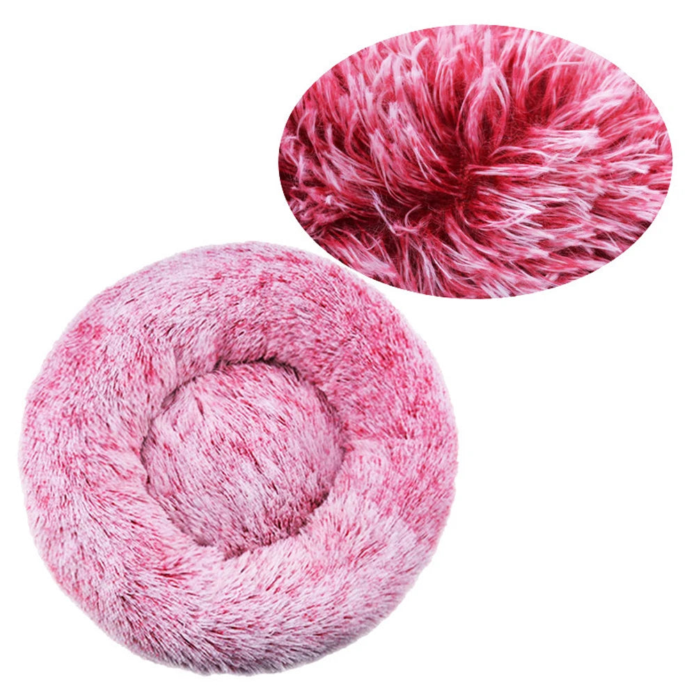 Lit rond pour chat en peluche — panier douillet lavable – photo 8