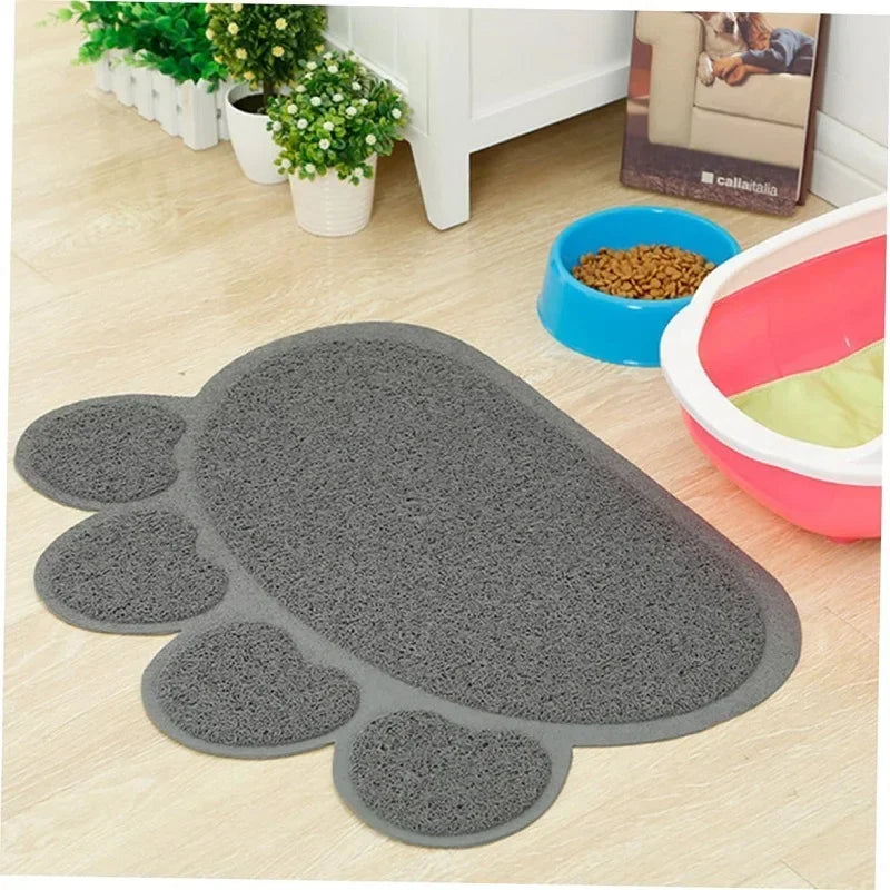 Tapis de litière pour chat motif pattes — imperméable, 2 tailles – photo 2