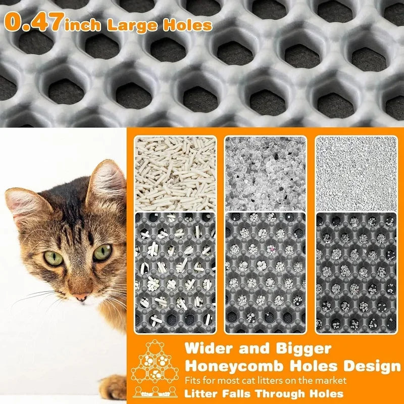 Tapis de litière pour chat imperméable double couche — antidérapant – photo 5