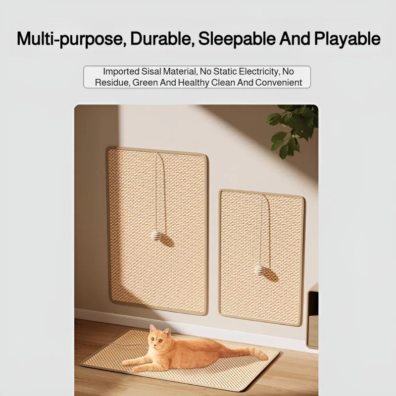 Tapis griffoir en sisal pour chat — protège canapé et meubles – photo 4