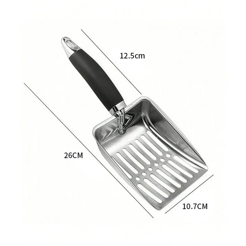 Pelle à litière pour chat en inox à long manche – photo 3