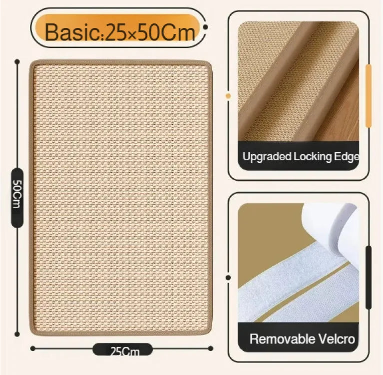 Tapis griffoir en sisal pour chat — protège canapé et meubles – photo 12