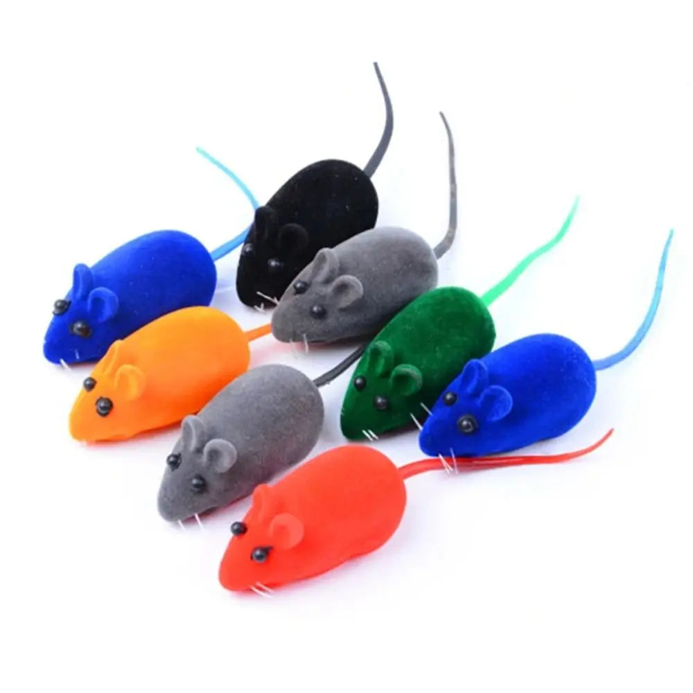 Souris sonore pour chat en caoutchouc — jouet souris, 6 coloris