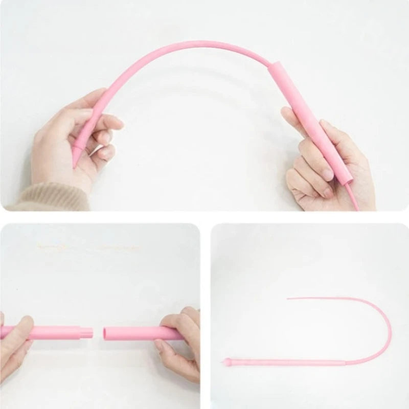 Canne pour chat à queue de souris en silicone — rose ou bleue – photo 4