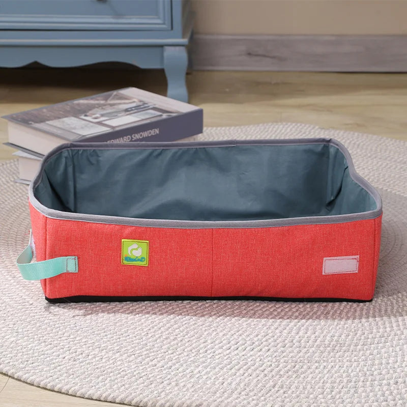 Bac à litière pour chat pliable semi-ouvert — tissu Oxford imperméable – photo 7