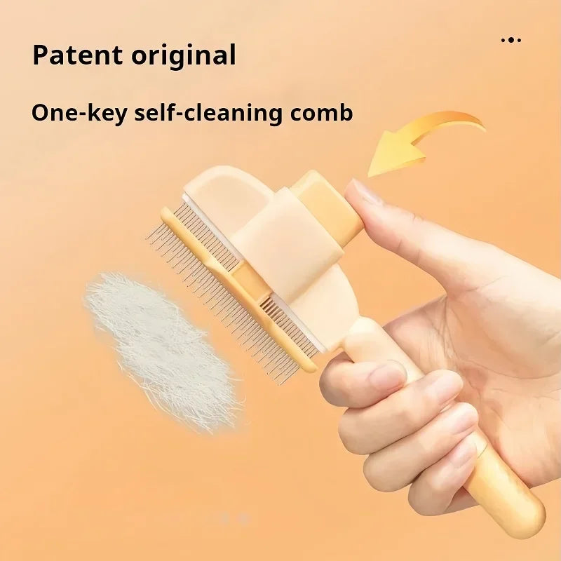 Brosse pour chat en inox — peigne anti-poils pour poils longs – photo 2
