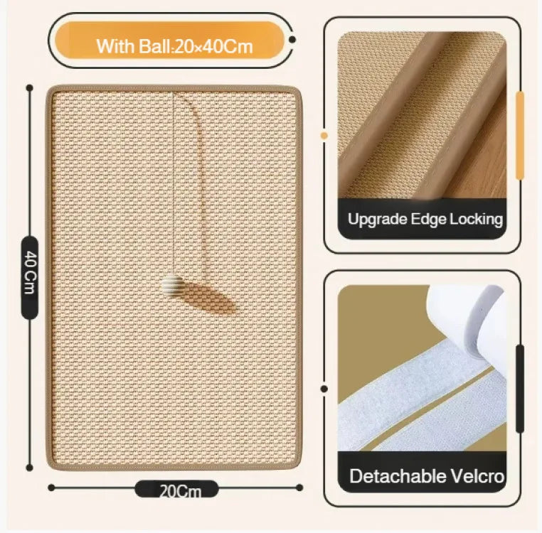 Tapis griffoir en sisal pour chat — protège canapé et meubles – photo 8