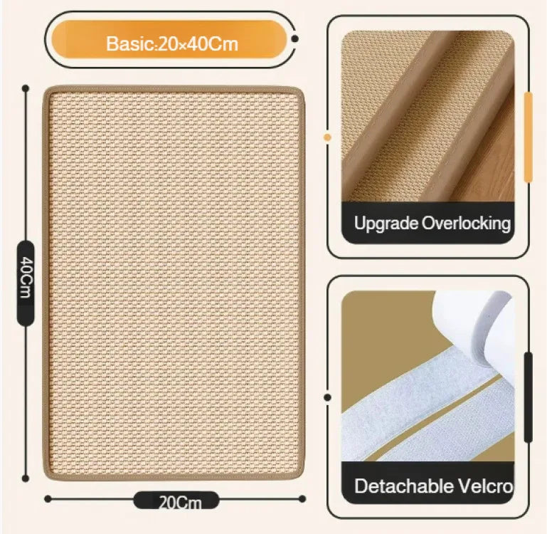 Tapis griffoir en sisal pour chat — protège canapé et meubles – photo 7