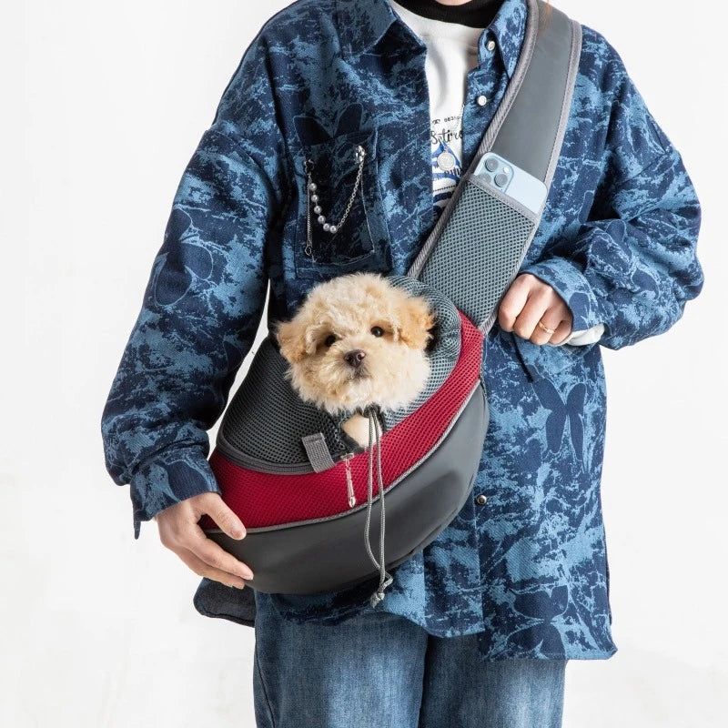 Sac de transport pour chat en bandoulière — maille respirante – photo 3