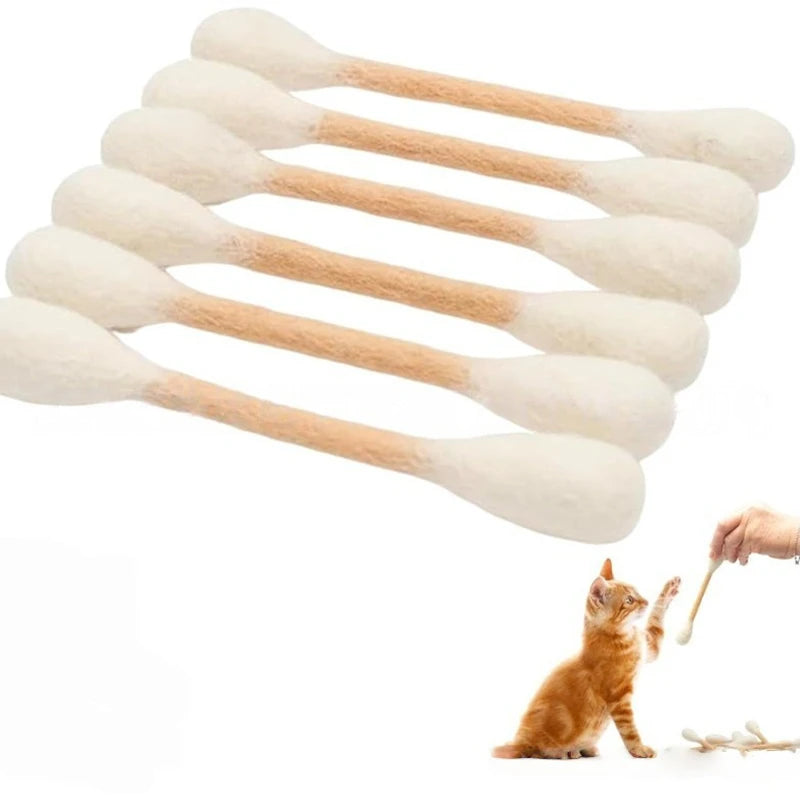 Jouet coton-tige pour chat à l'herbe à chat — feutre, lot de 6 – photo 13