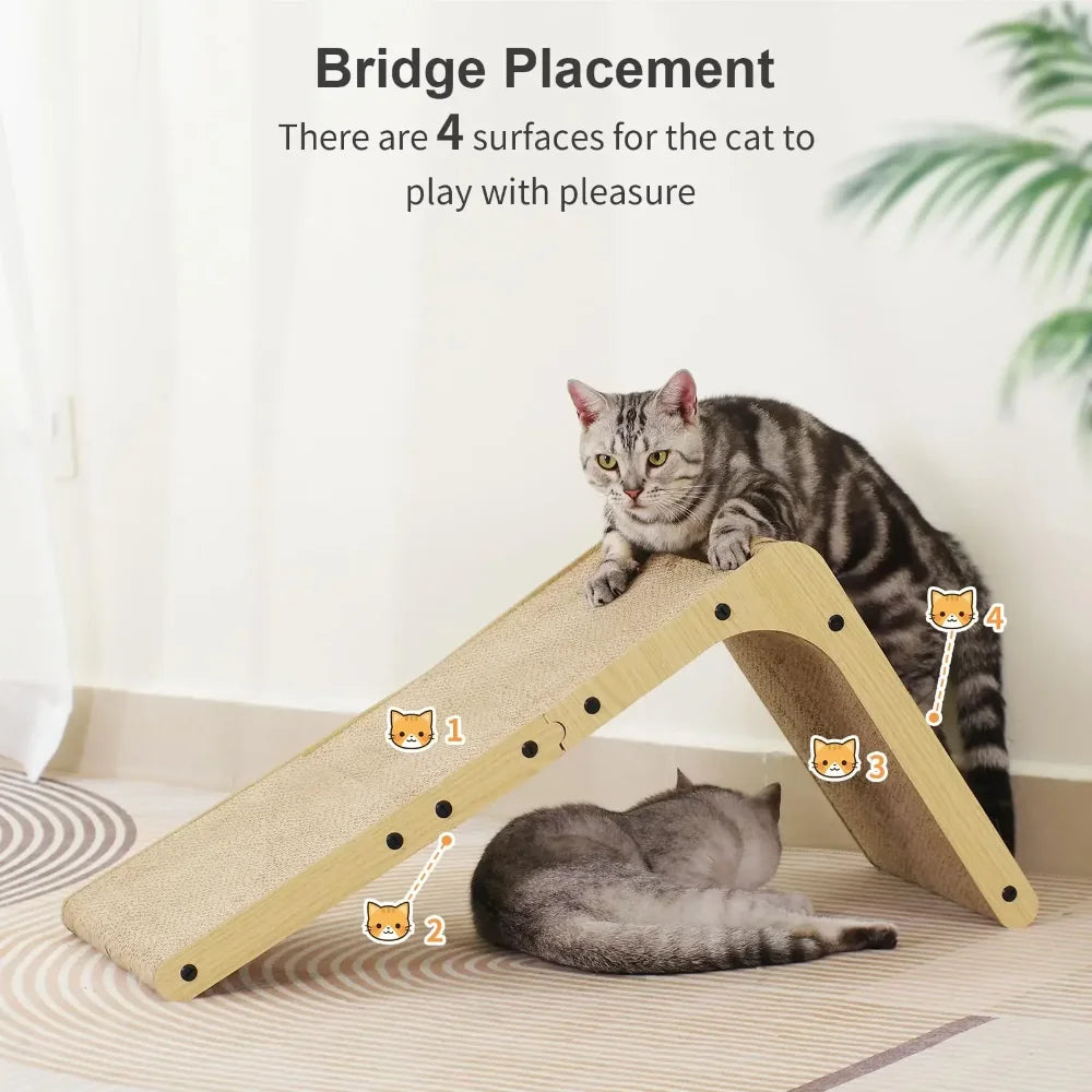 Griffoir pour chat en carton forme L — lit et griffoir 2 en 1 – photo 2