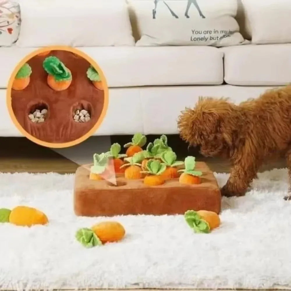 Tapis de fouille pour chat à carottes — jeu d'éveil en polaire – photo 2
