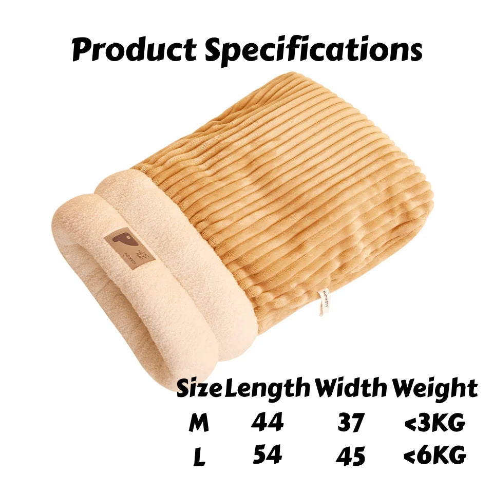 Sac de couchage pour chat en peluche — nid fermé pour l'hiver, M ou L – photo 6
