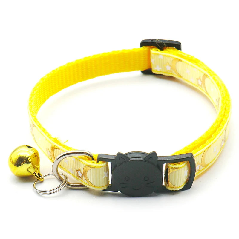 Collier pour chat étoiles et lune — boucle anti-étranglement, grelot – photo 6