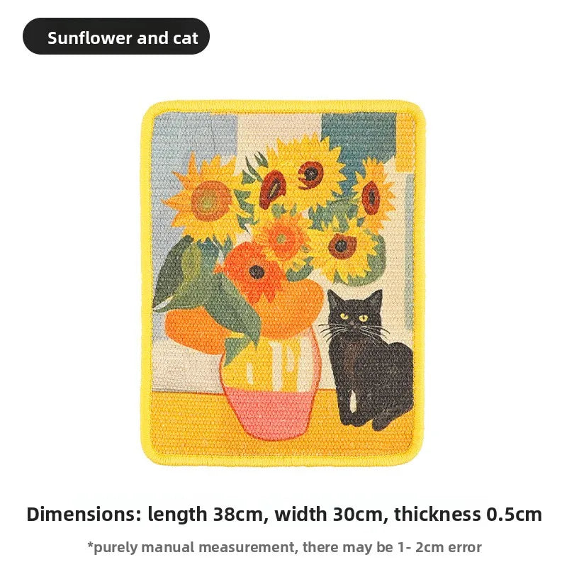 Griffoir mural pour chat en tissu — bords cousus, 9 motifs – photo 7