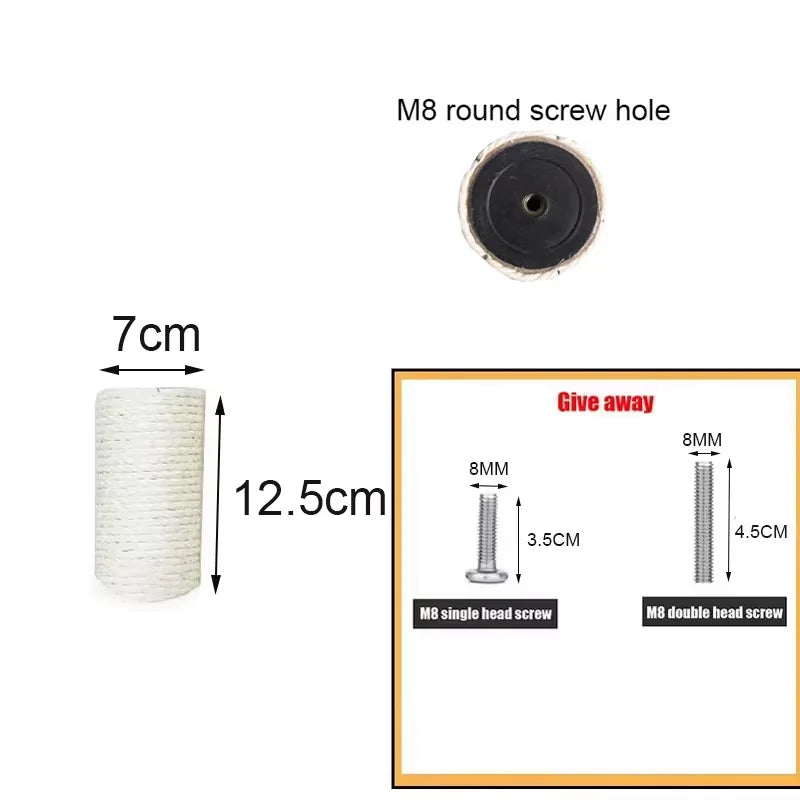 Poteau griffoir en sisal de rechange pour arbre à chat — 12,5 à 50 cm – photo 7