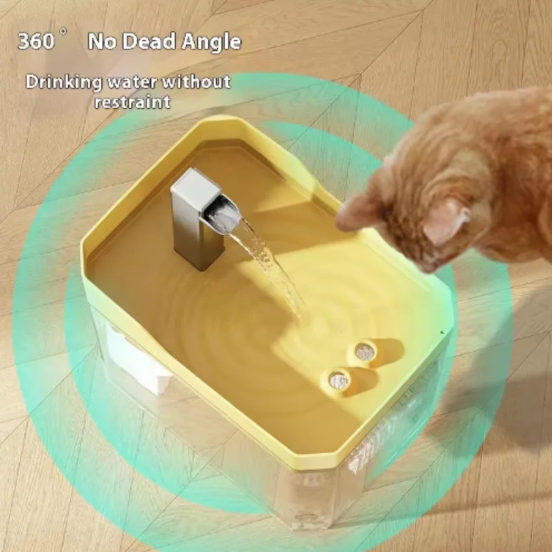 Fontaine à eau pour chat 1,5 L transparente — filtre, pompe USB-C – photo 4