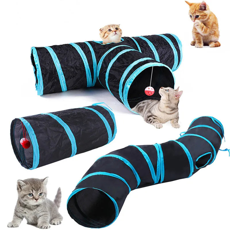 Tunnel pour chat pliable bruissant — en S, T, Y ou long