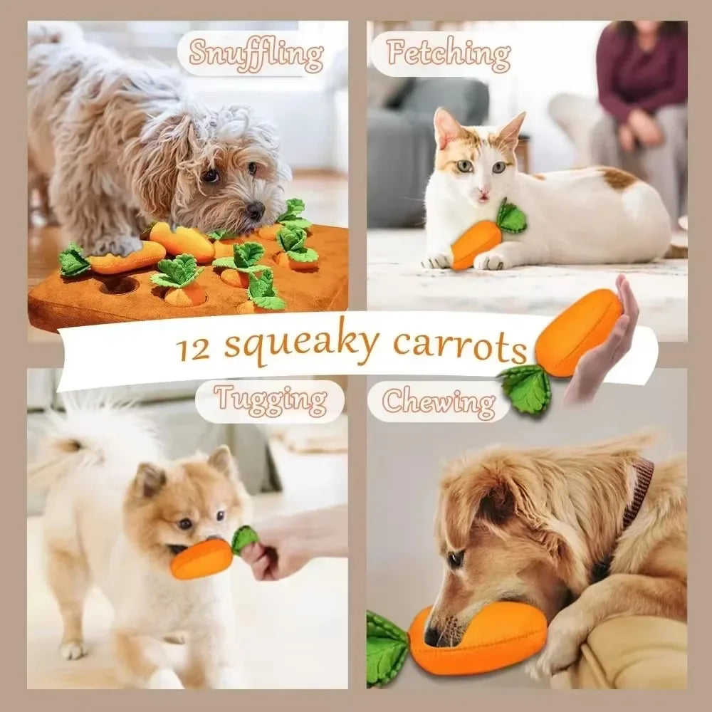 Tapis de fouille pour chat à carottes — jeu d'éveil en polaire – photo 5