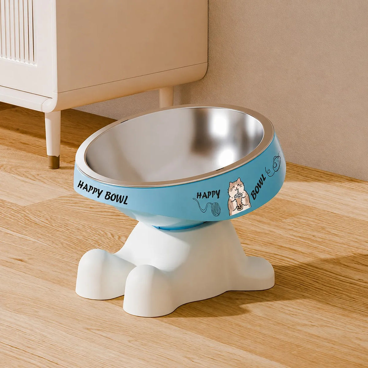 Gamelle surélevée pour chat à motifs — bol plastique ou inox – photo 9