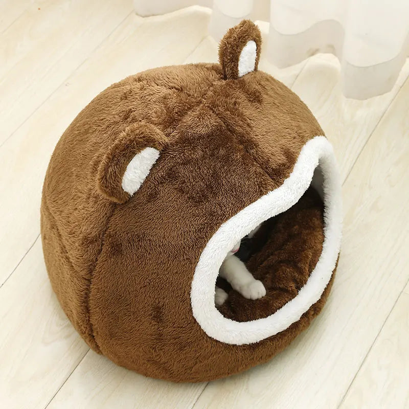 Lit tente pour chat en peluche — panier grotte douillet, S à L – photo 2