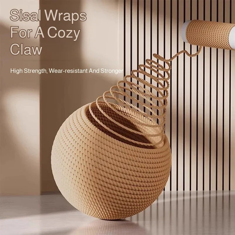 Balle en sisal pour chat — jouet sonore de 6, 7 ou 8 cm – photo 3