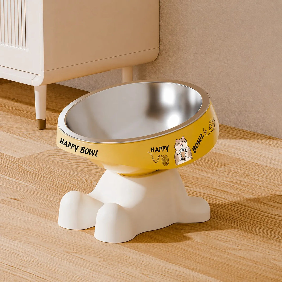 Gamelle surélevée pour chat à motifs — bol plastique ou inox – photo 10
