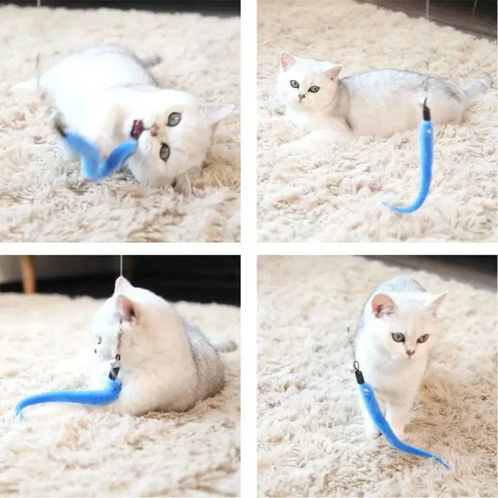 Recharges pour canne à chat — plumes, oiseaux, vers à grelot, balles – photo 3