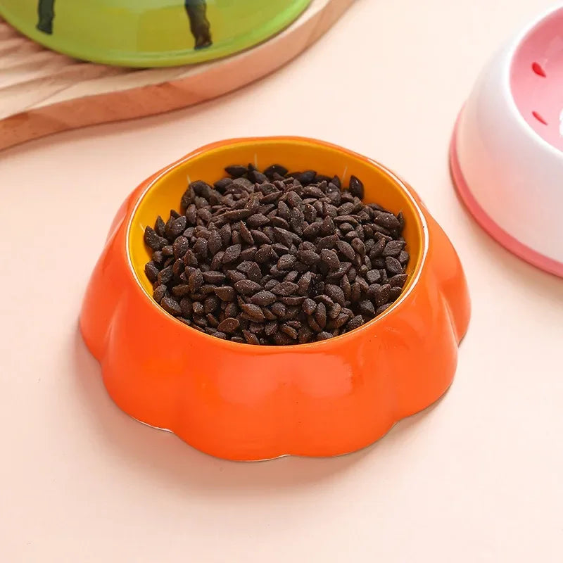 Gamelle en céramique pour chat forme fruit — pastèque, fraise, orange – photo 4