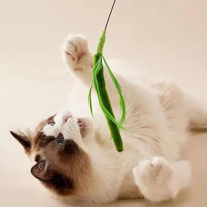 Canne à plumes pour chat — tige flexible en fil métallique – photo 3