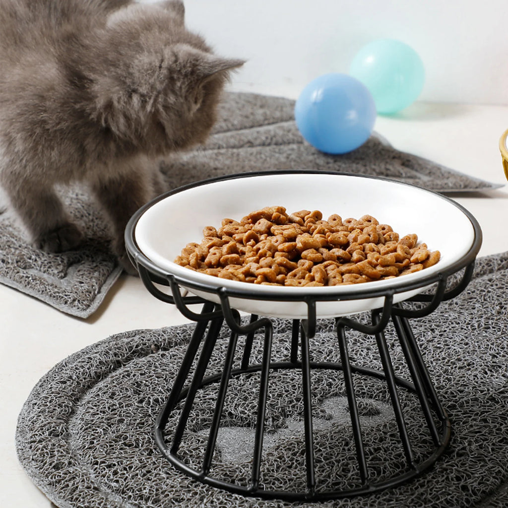 Bol surélevé pour chat en céramique — support anti-renversement – photo 2
