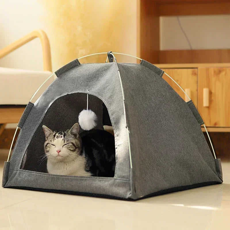 Lit tente pour chat en toile Oxford — semi-fermé, 3 tailles, 7 coloris – photo 2