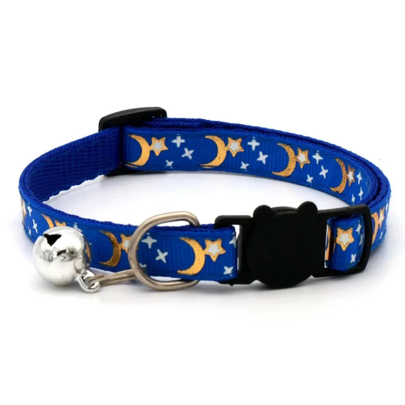 Collier pour chat avec clochette — réglable, motifs empreintes – photo 17