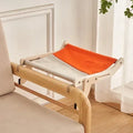 Hamac pour chat sur pied en bois — toile coton lavable, 6 coloris – photo 9