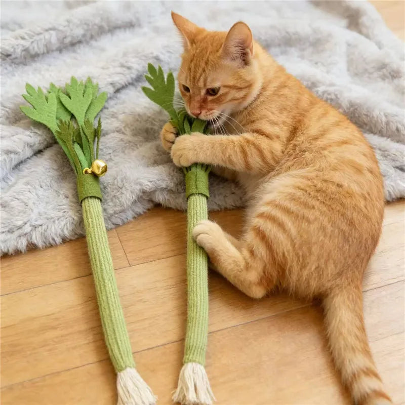 Bâton à mâchouiller pour chat à l'herbe à chat — feutre, couinant – photo 2