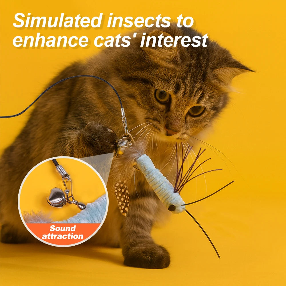 Canne à plumes pour chat libellule — tête de rechange ou avec canne – photo 6