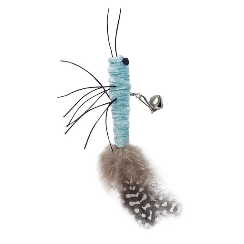 Canne à plumes pour chat libellule — tête de rechange ou avec canne – photo 14