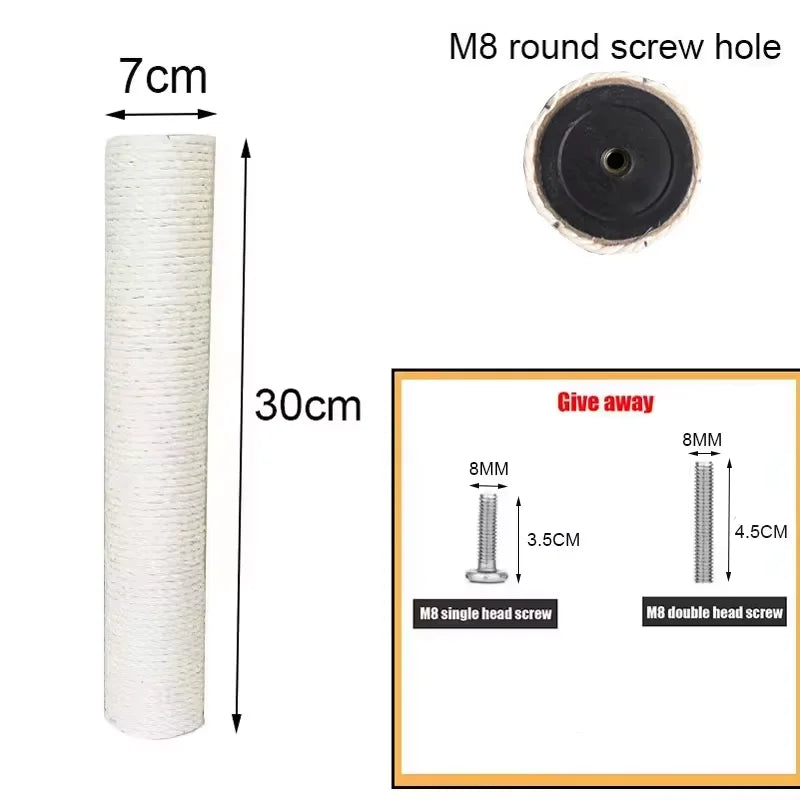 Poteau griffoir en sisal de rechange pour arbre à chat — 12,5 à 50 cm – photo 8