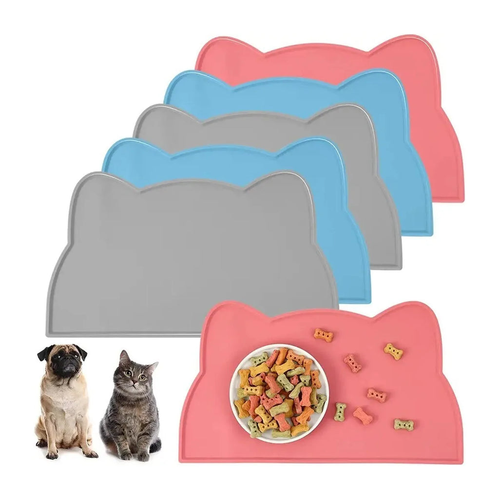 Tapis de gamelle pour chat en silicone — antidérapant et étanche
