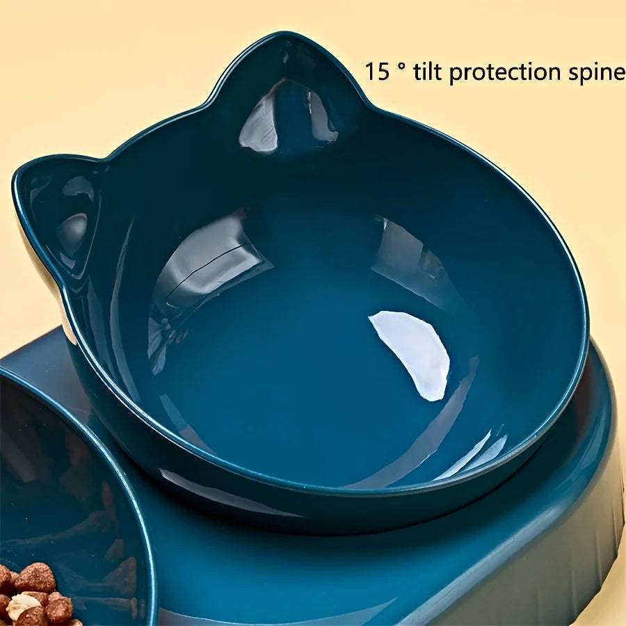 Gamelles inclinées pour chat avec distributeur d'eau — set 3 en 1 – photo 4