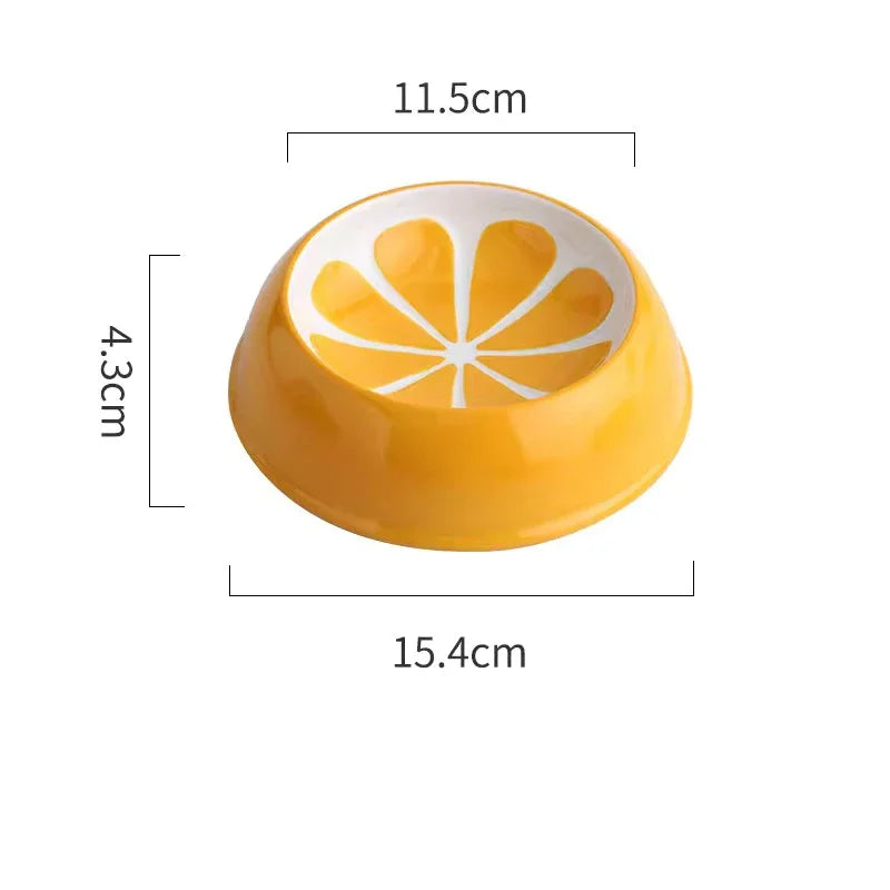 Gamelle en céramique pour chat forme fruit — pastèque, fraise, orange – photo 6