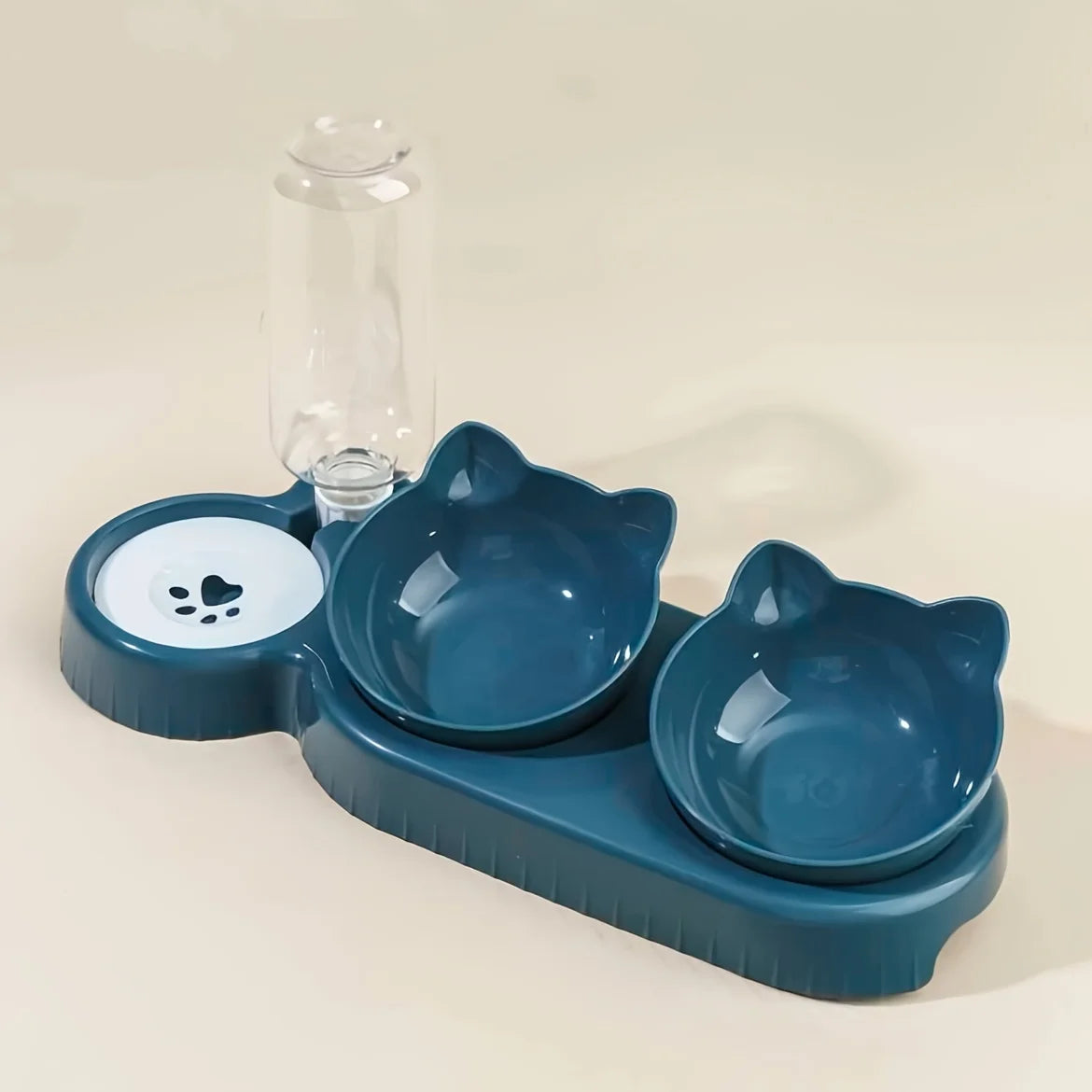 Gamelles inclinées pour chat avec distributeur d'eau — set 3 en 1 – photo 8