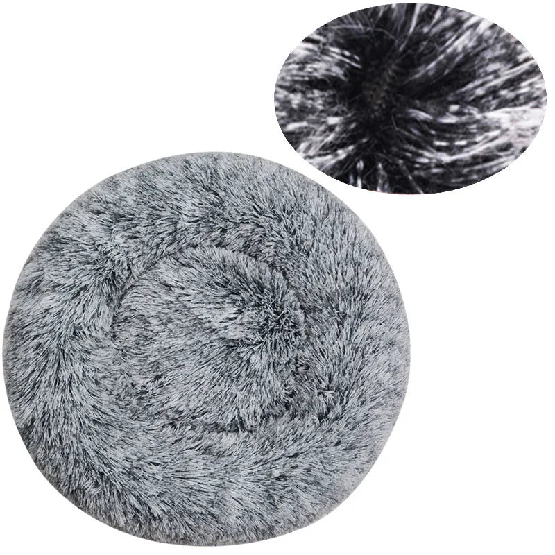 Lit rond pour chat en peluche — panier douillet lavable – photo 15