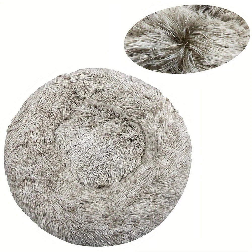 Lit rond pour chat en peluche — panier douillet lavable – photo 18