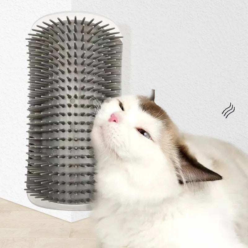 Brosse d'angle pour chat — brosse de massage murale amovible