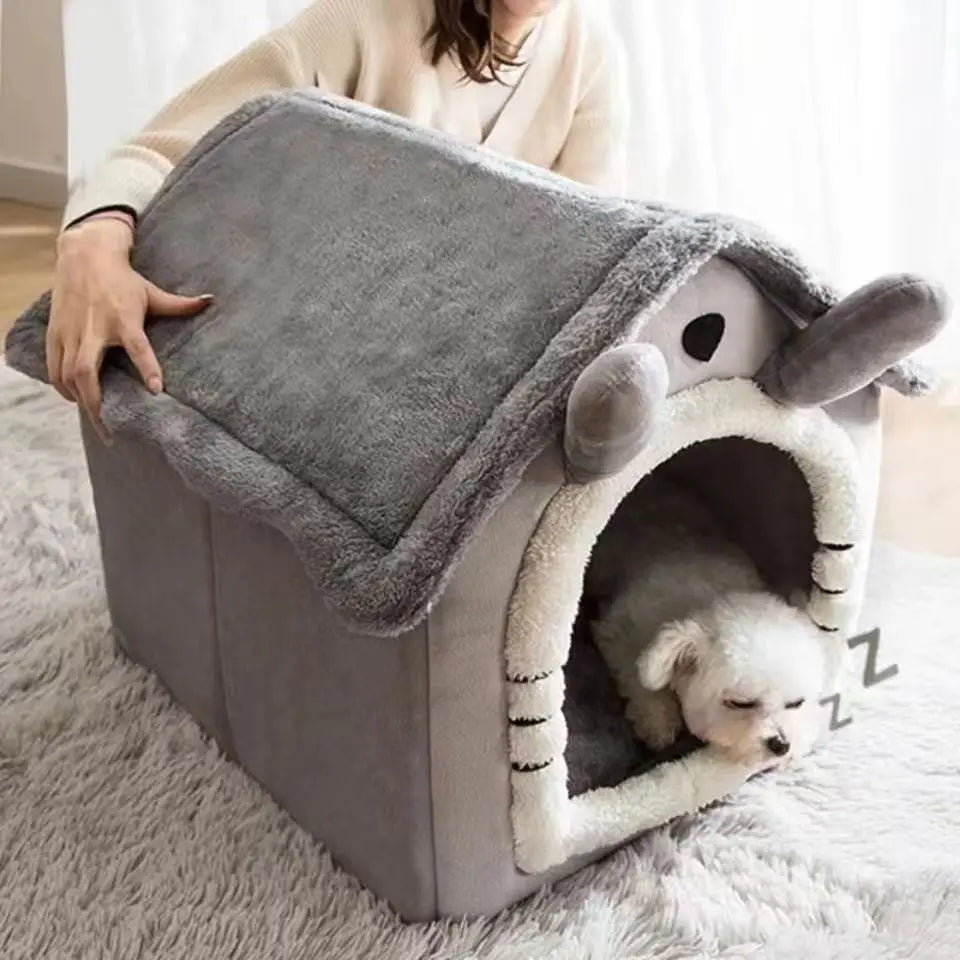 Maison pour chat en peluche — lavable, toutes saisons, S à L – photo 3