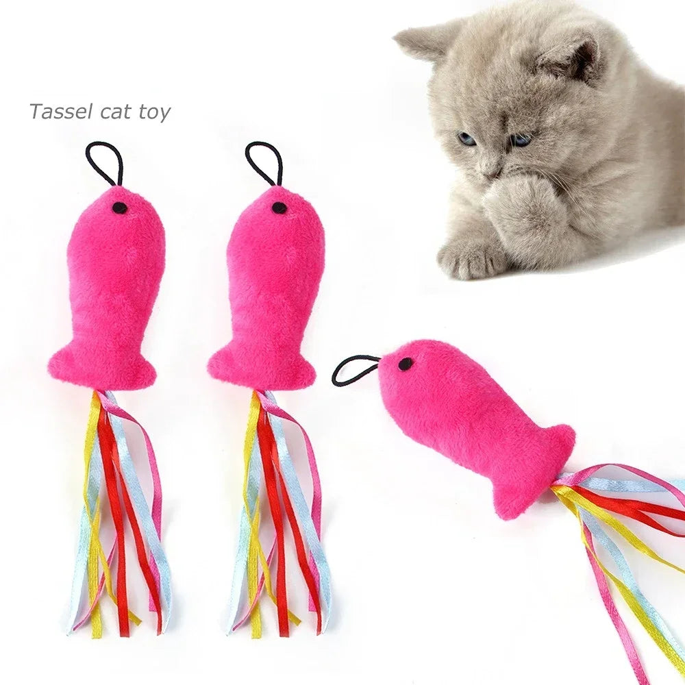Recharges pour canne à chat — plumes, oiseaux, vers à grelot, balles – photo 61